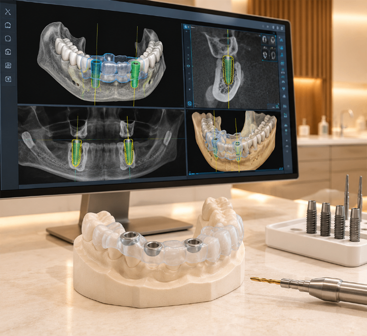 Digital 3D implant planning at Dr. Zahers Aesthetic Dental Center in Al Jurf, Ajman